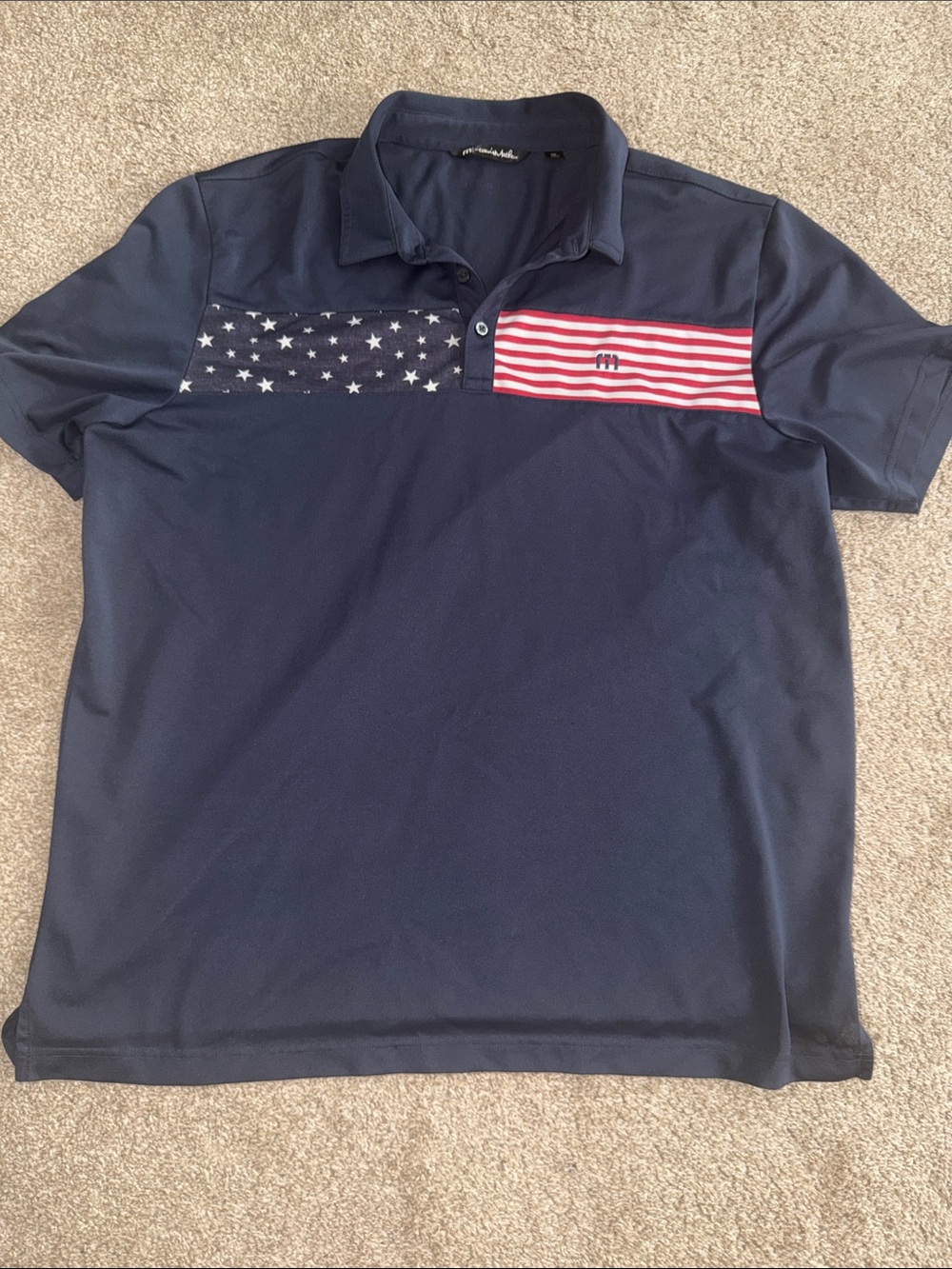 Travis Mathew American Flag Polo
